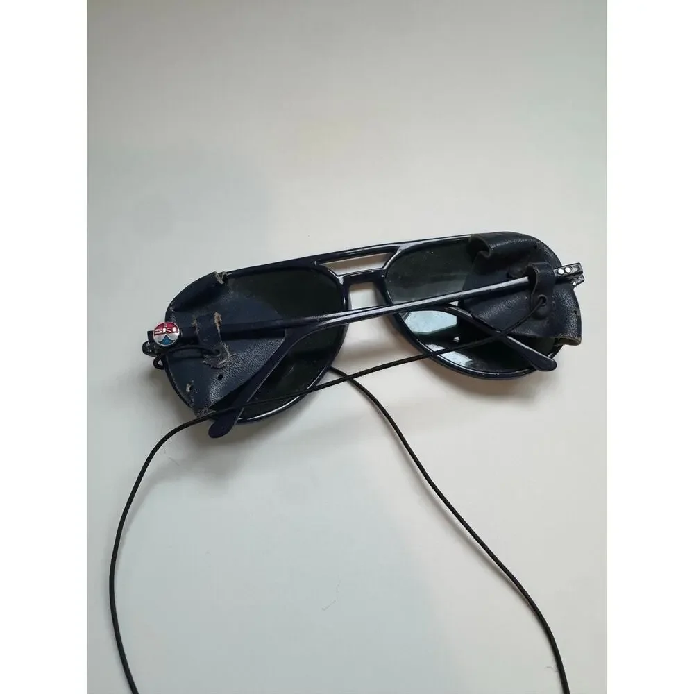 Vintage 1980s SnowKing Dark blue ski Aviator sunglasses